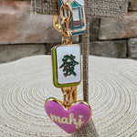 Oh My Mahj Heart Cluster Bag Charm in Pastel Multi - The Pink Pineapple 850