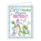 Oh My Mahj It’s Your Birthday Dragon Greeting Card - The Pink Pineapple 850