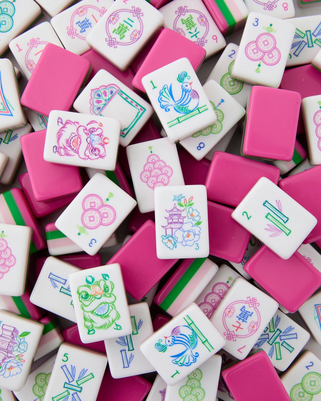 [Oh My Mahjong] Amara Mahjong Tiles - The Pink Pineapple 850
