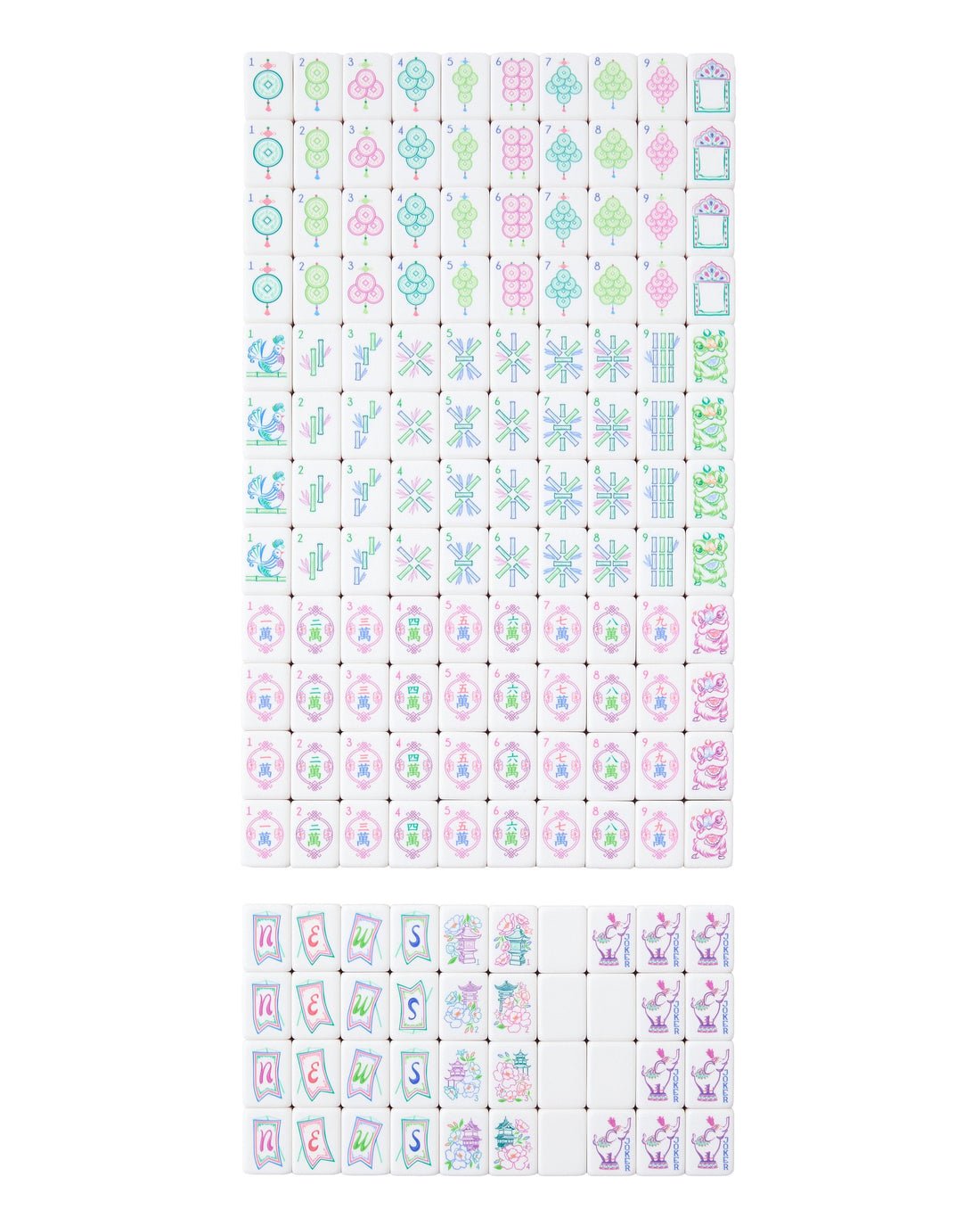 [Oh My Mahjong] Amara Mahjong Tiles - The Pink Pineapple 850