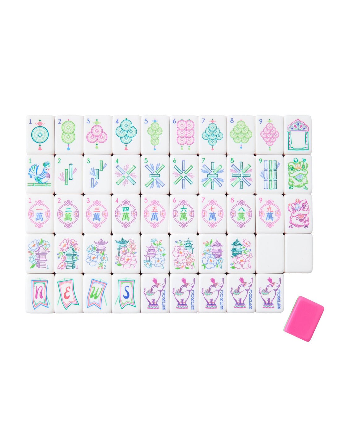 [Oh My Mahjong] Amara Mahjong Tiles - The Pink Pineapple 850
