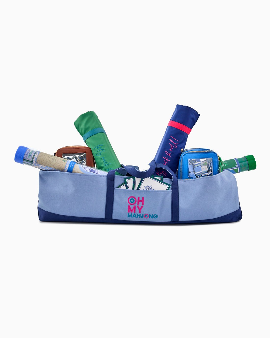 [Oh My Mahjong] Blue Mahjong Storage Bag - The Pink Pineapple 850