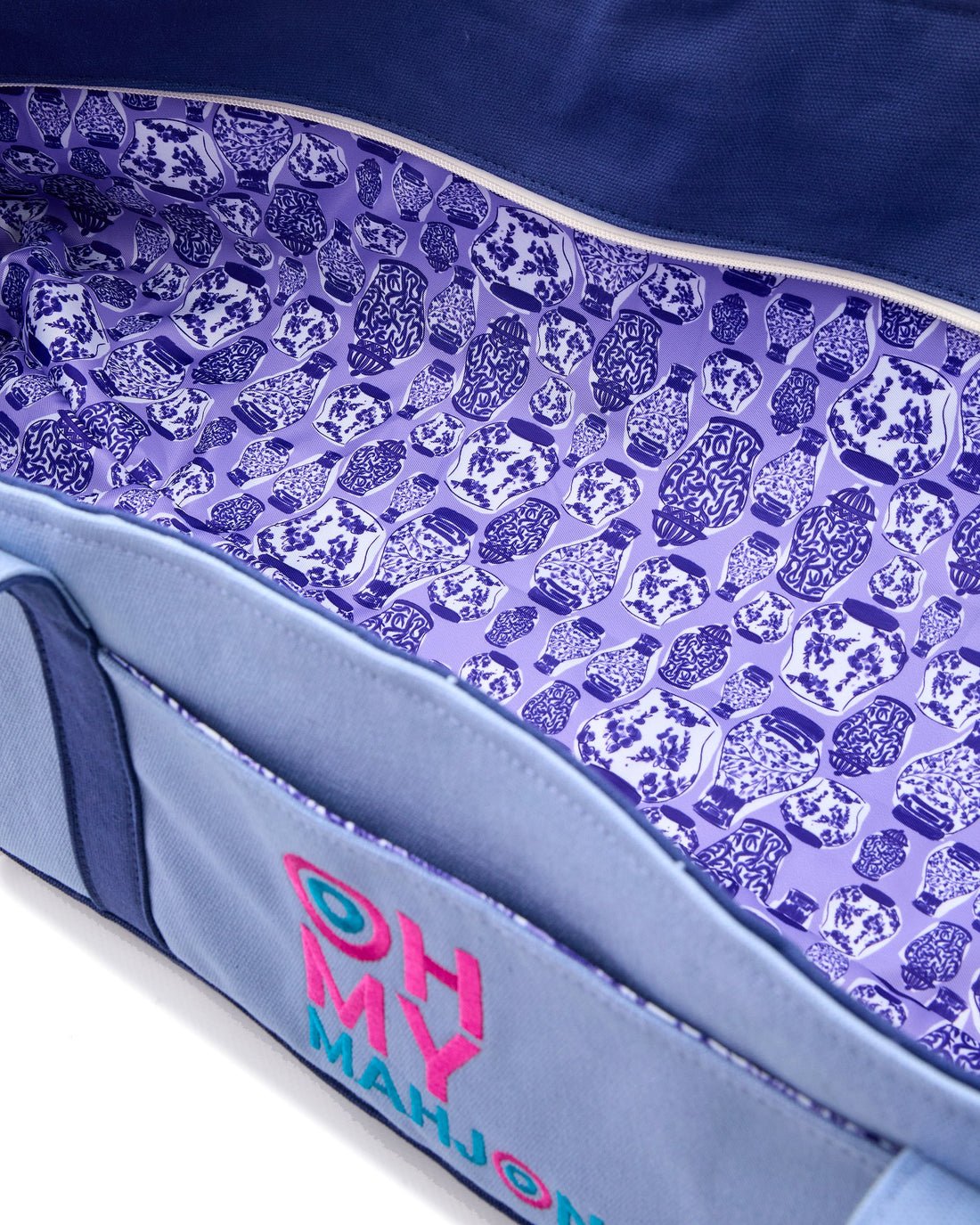 [Oh My Mahjong] Blue Mahjong Storage Bag - The Pink Pineapple 850