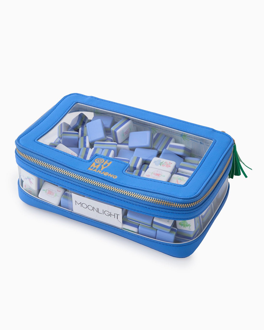 [Oh My Mahjong] Blue Mahjong Tile Storage Bag - The Pink Pineapple 850