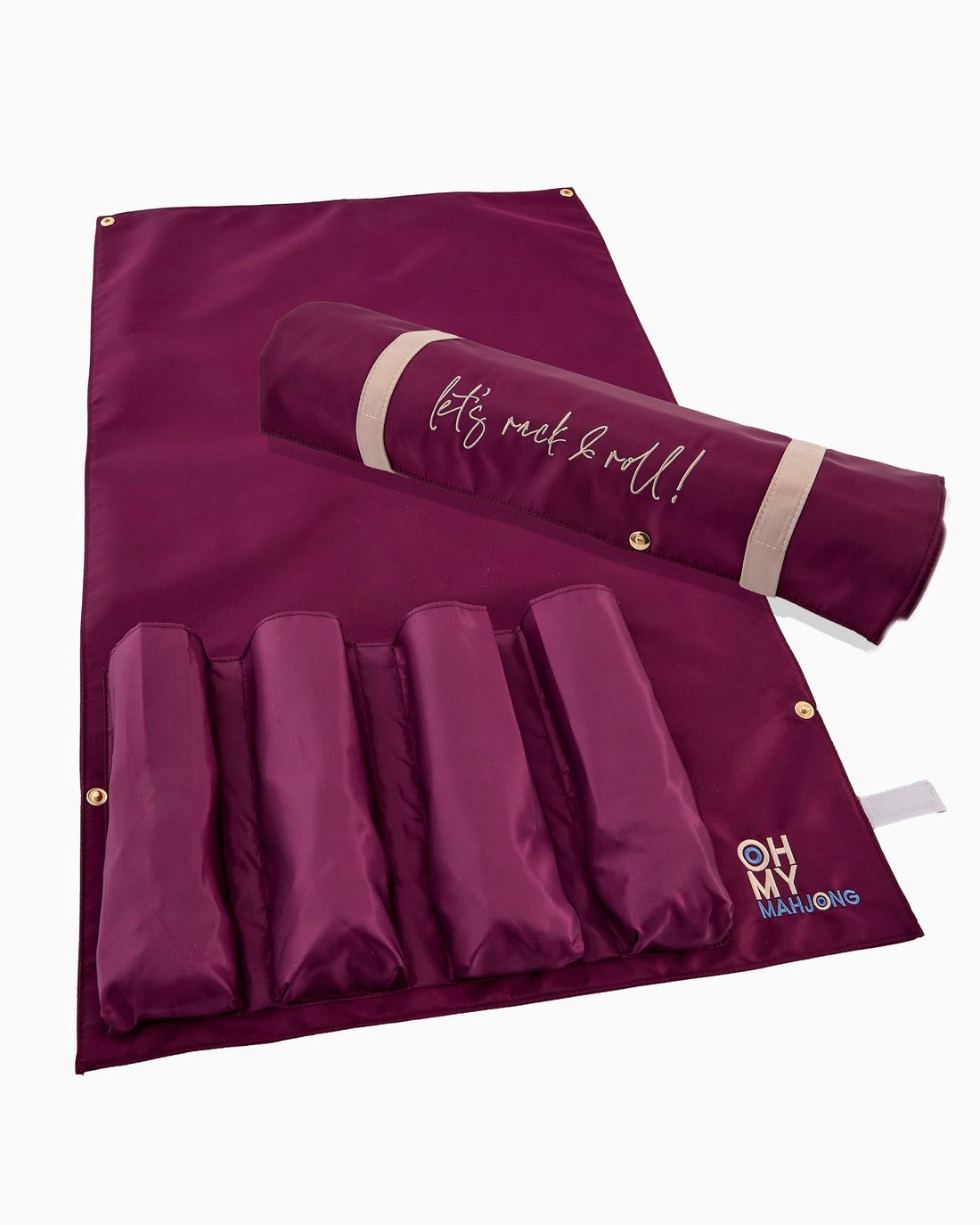 [Oh My Mahjong] Burgundy Let’s Rack & Roll Mahjong Bag - The Pink Pineapple 850