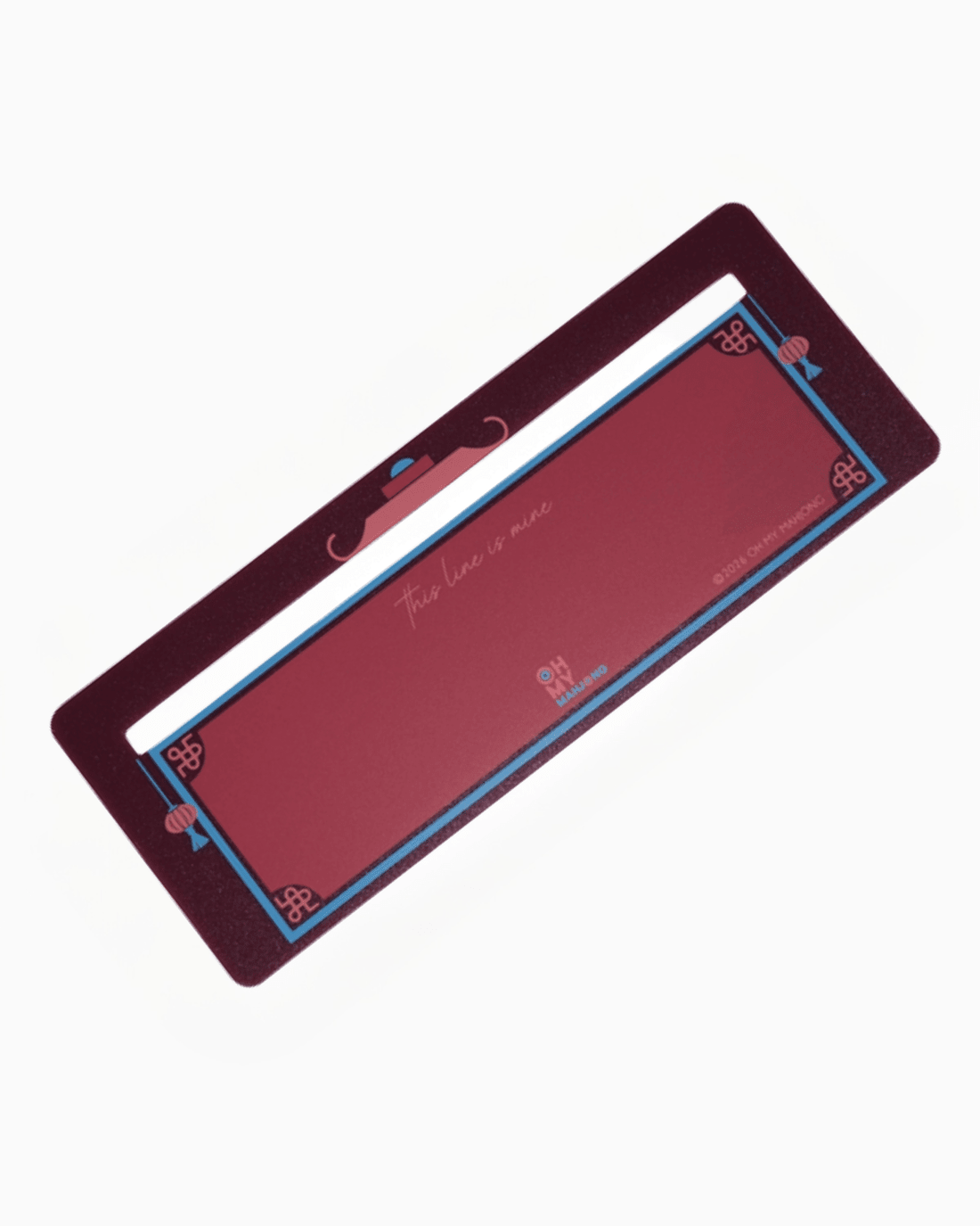 [Oh My Mahjong] Burgundy Mahjong Line Finder - The Pink Pineapple 850