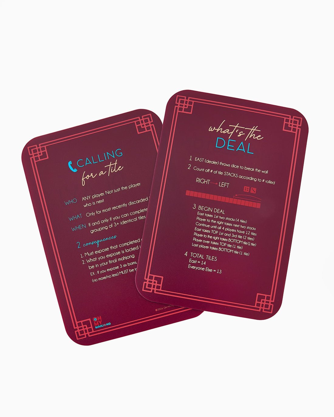 [Oh My Mahjong] Burgundy Mahjong Shuffler - The Pink Pineapple 850