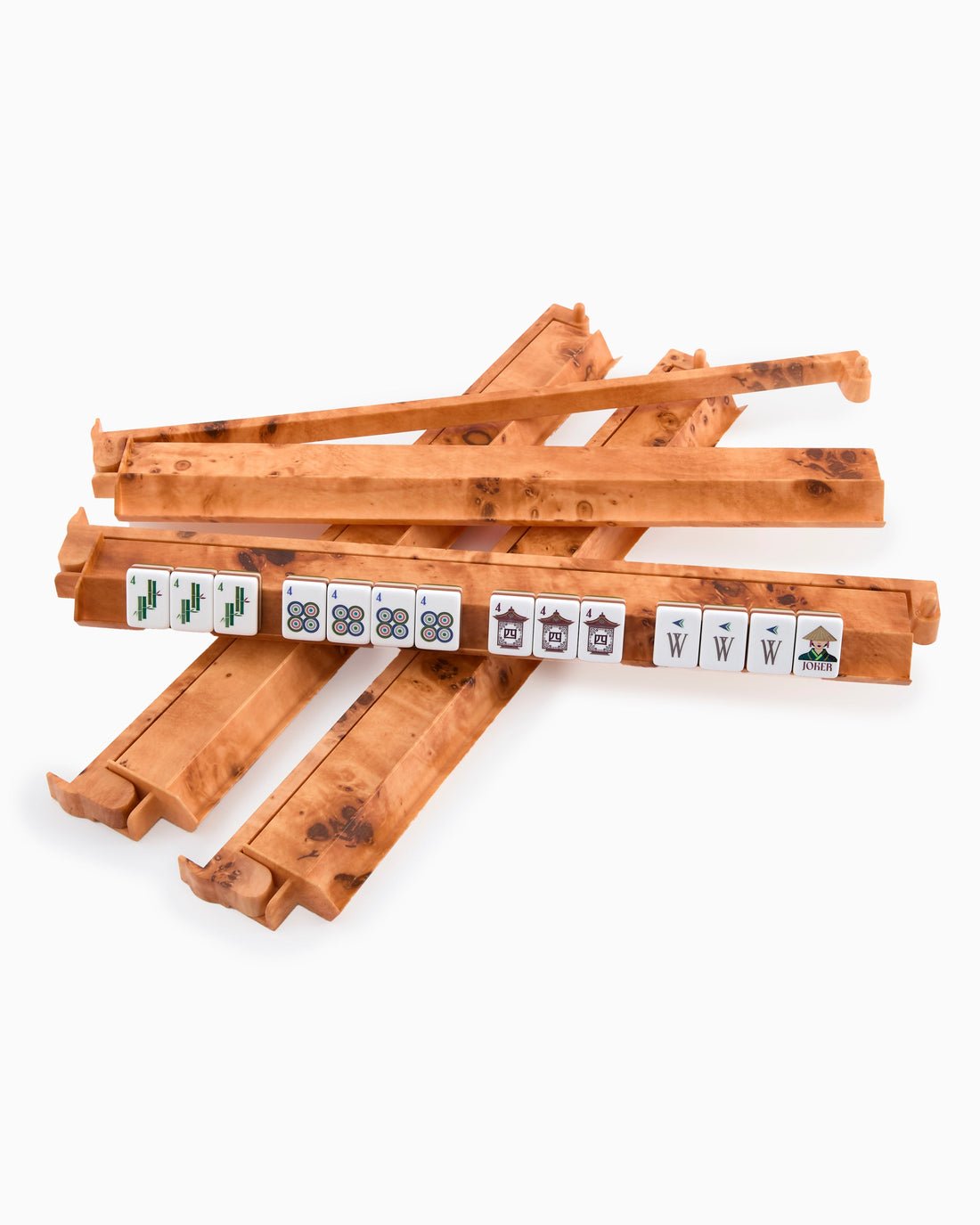 [Oh My Mahjong] Burl Mahjong Rack & Pusher Set - The Pink Pineapple 850