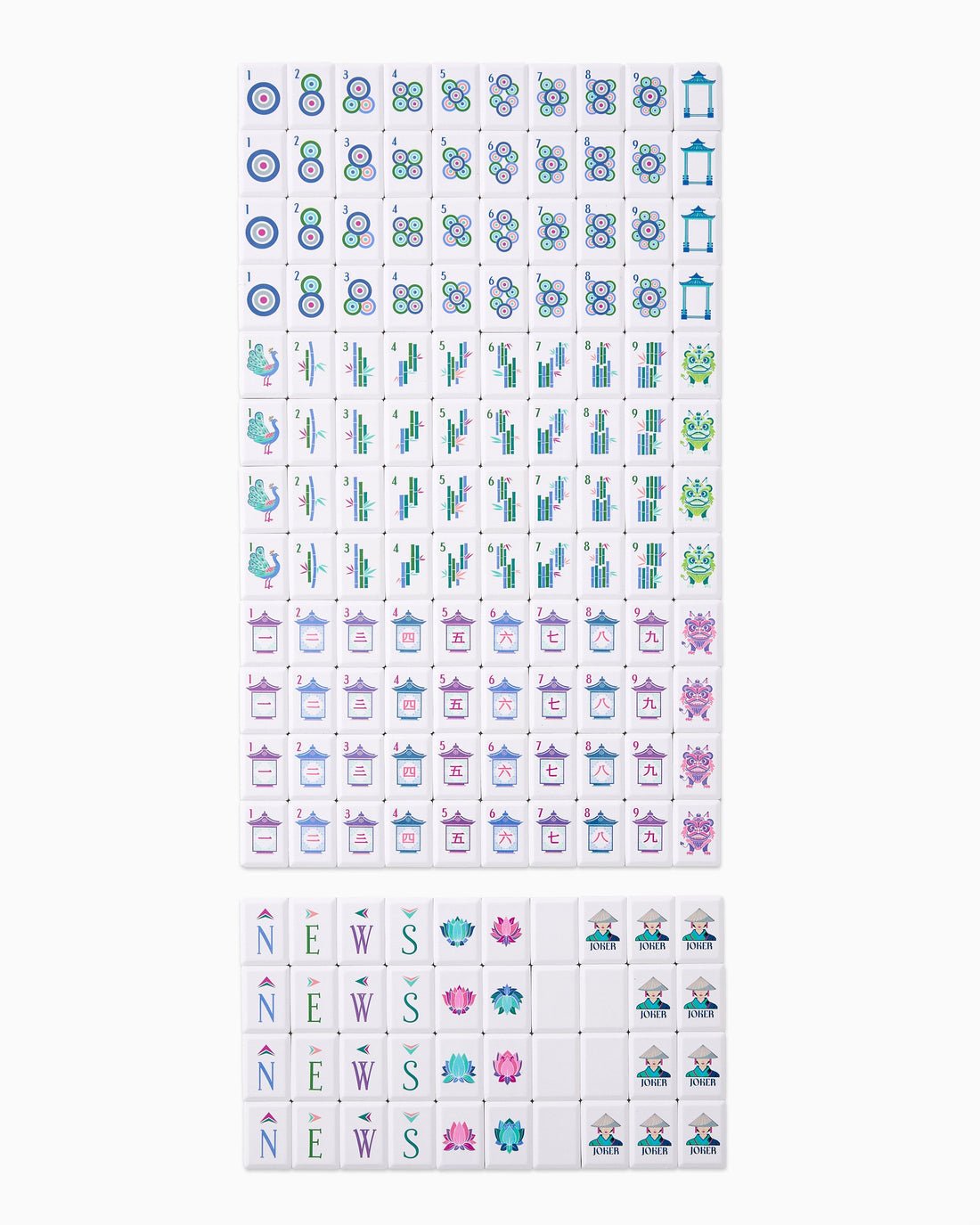 [Oh My Mahjong] Cadet Debutante Mahjong Tile Set - The Pink Pineapple 850