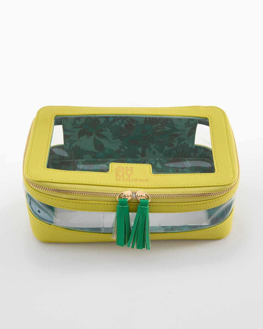 [Oh My Mahjong] Chartreuse Mahjong Tile Storage Bag - The Pink Pineapple 850