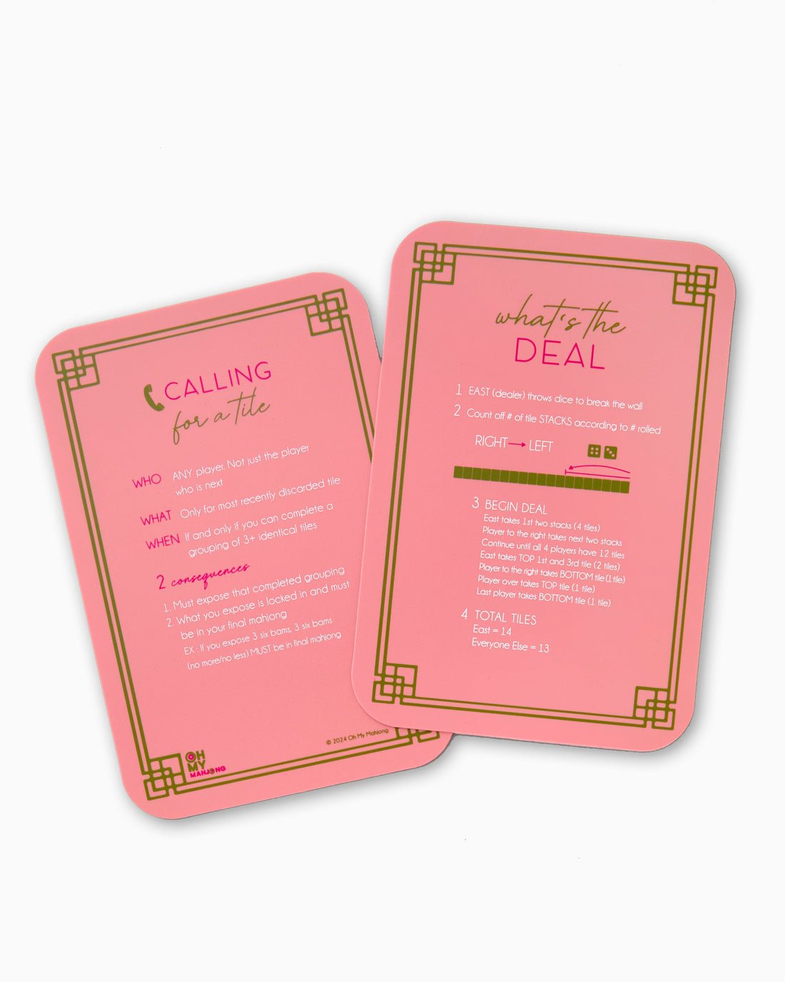 [Oh My Mahjong] Coral Mahjong Shufflers - The Pink Pineapple 850