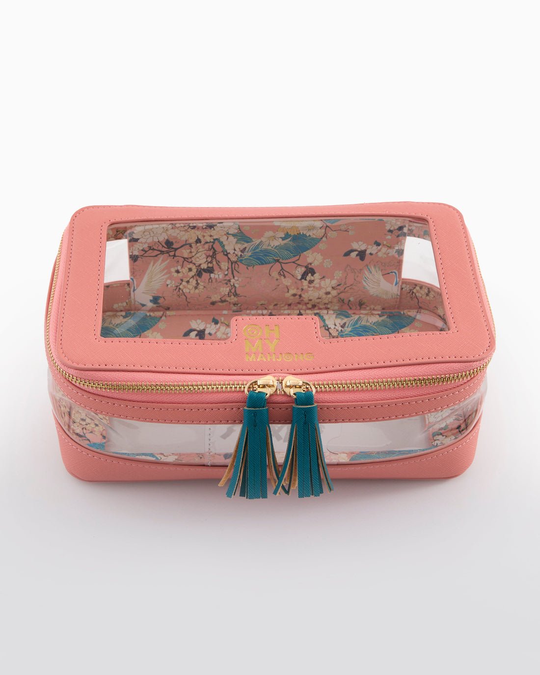 [Oh My Mahjong] Coral Mahjong Tile Storage Bag - The Pink Pineapple 850