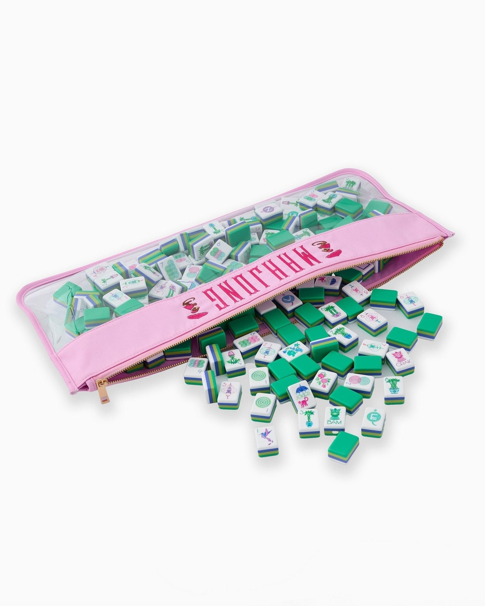 [Oh My Mahjong] Cotton Candy Monkey Mahjong Bag. - The Pink Pineapple 850