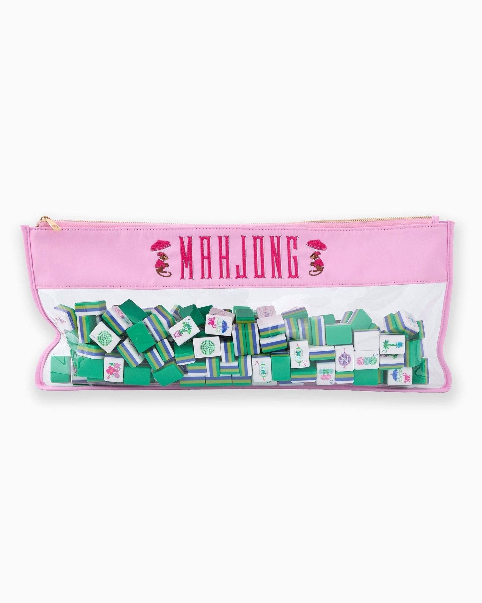 [Oh My Mahjong] Cotton Candy Monkey Mahjong Bag. - The Pink Pineapple 850