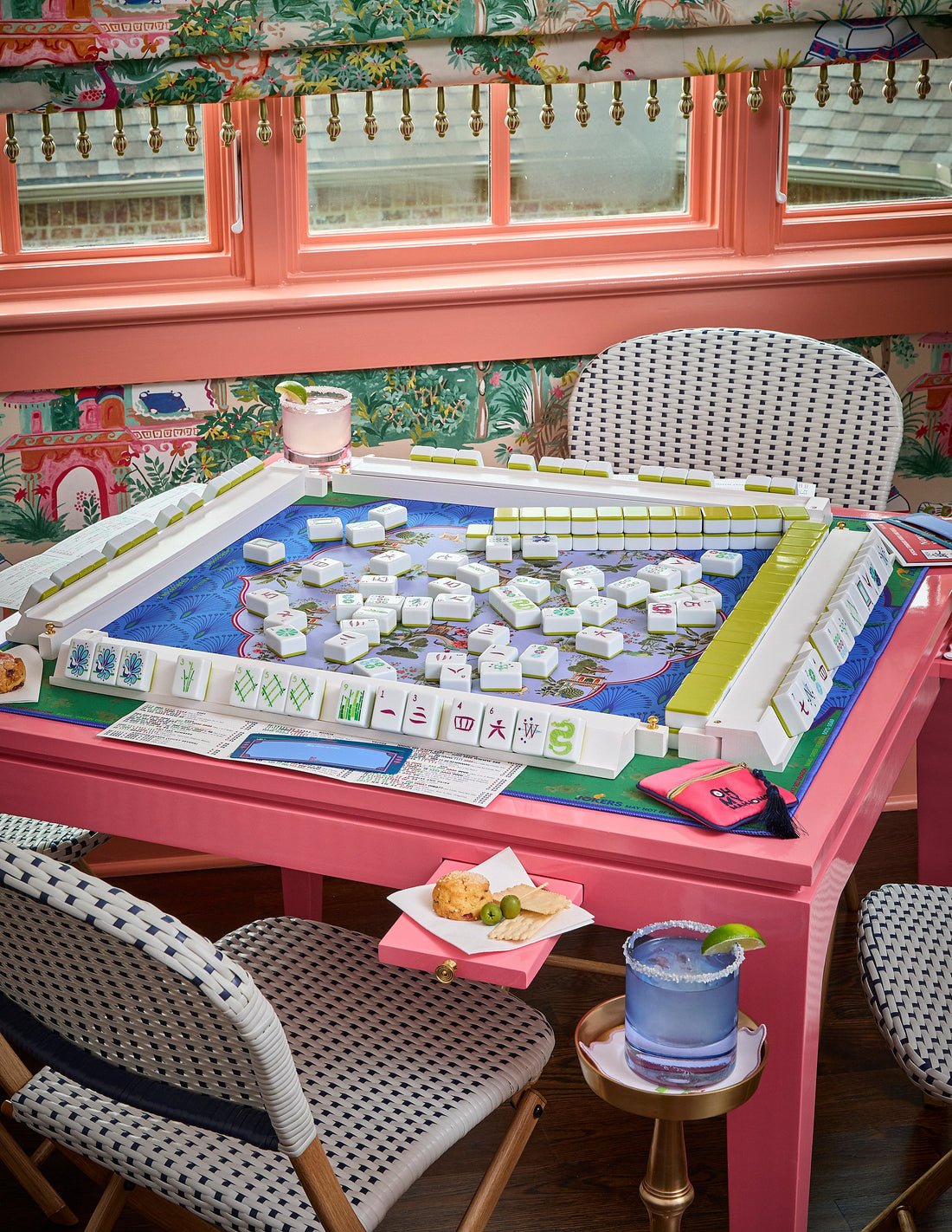 [Oh My Mahjong] Darjeeling Mahjong Mat. - The Pink Pineapple 850