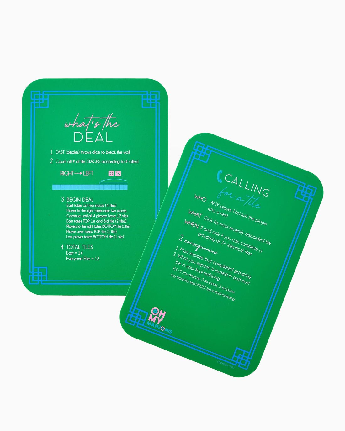 [Oh My Mahjong] Emerald Mahjong Starter Set - The Pink Pineapple 850