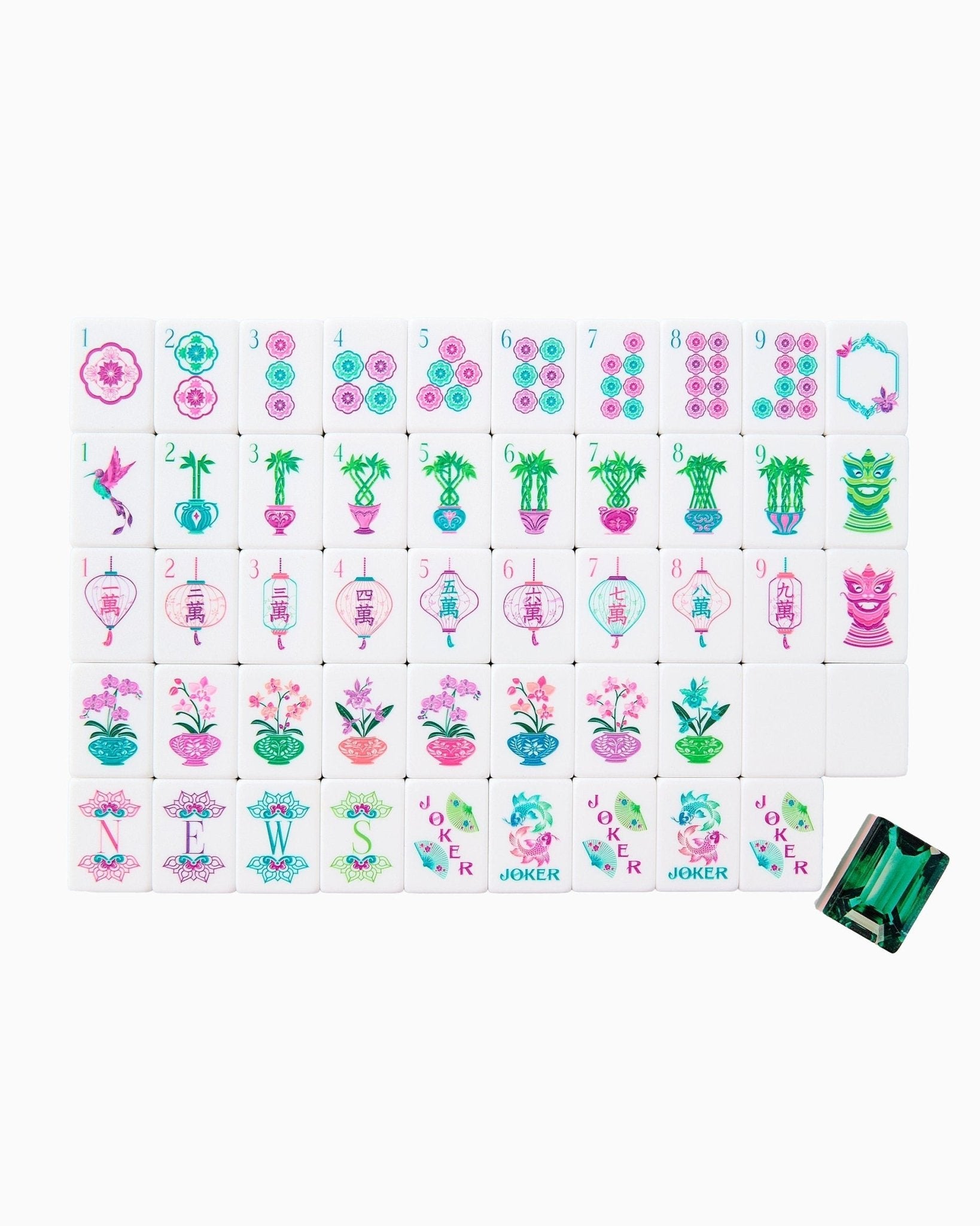 [Oh My Mahjong] Emerald Mahjong Tiles - Preorder - The Pink Pineapple 850