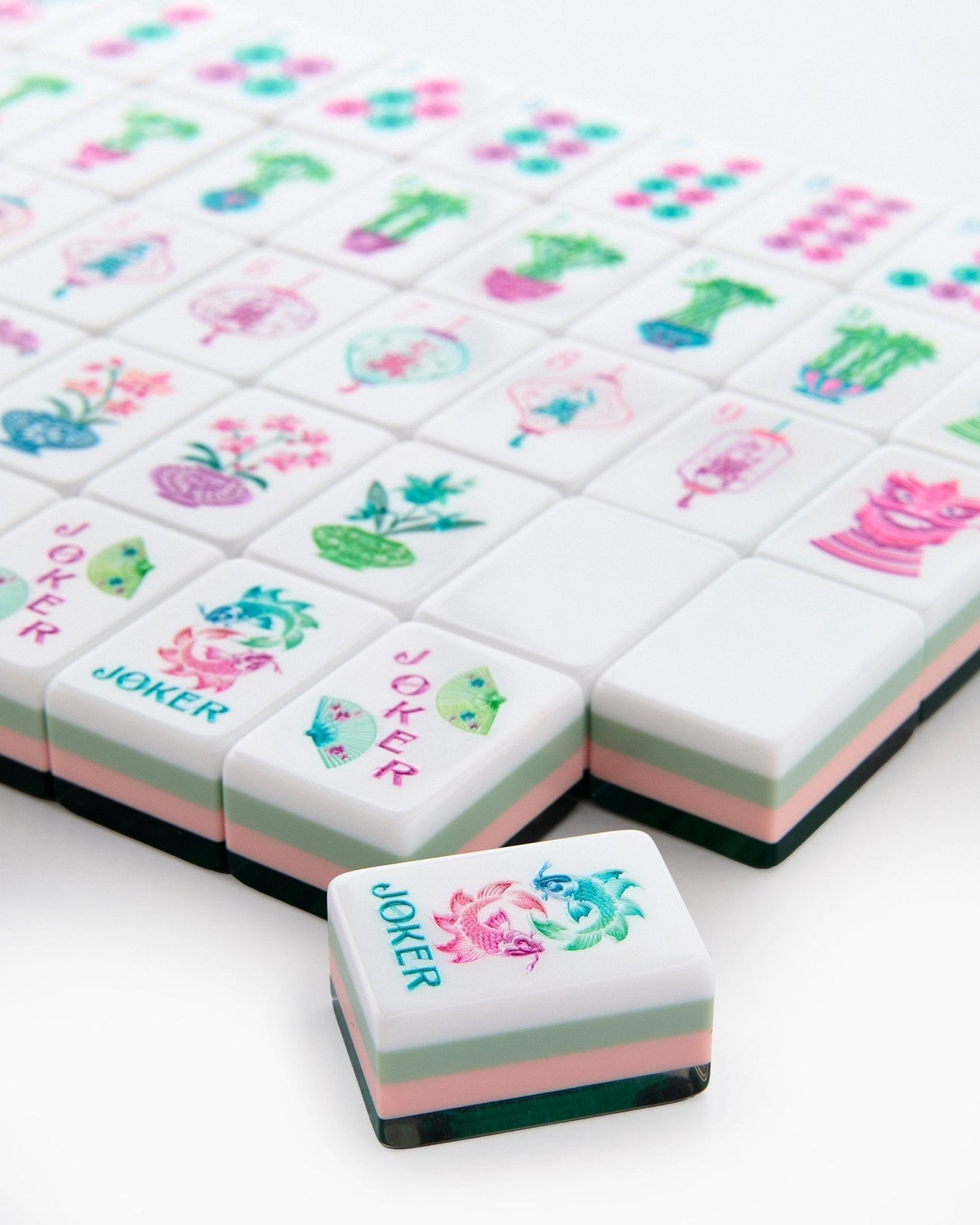 [Oh My Mahjong] Emerald Mahjong Tiles - Preorder - The Pink Pineapple 850