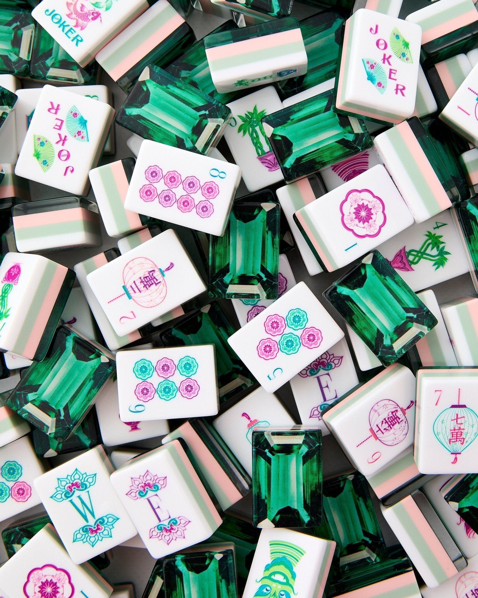 [Oh My Mahjong] Emerald Mahjong Tiles - Preorder - The Pink Pineapple 850