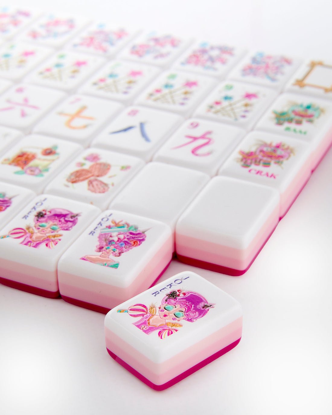 [Oh My Mahjong] Glitterville Mahjong Tiles - The Pink Pineapple 850
