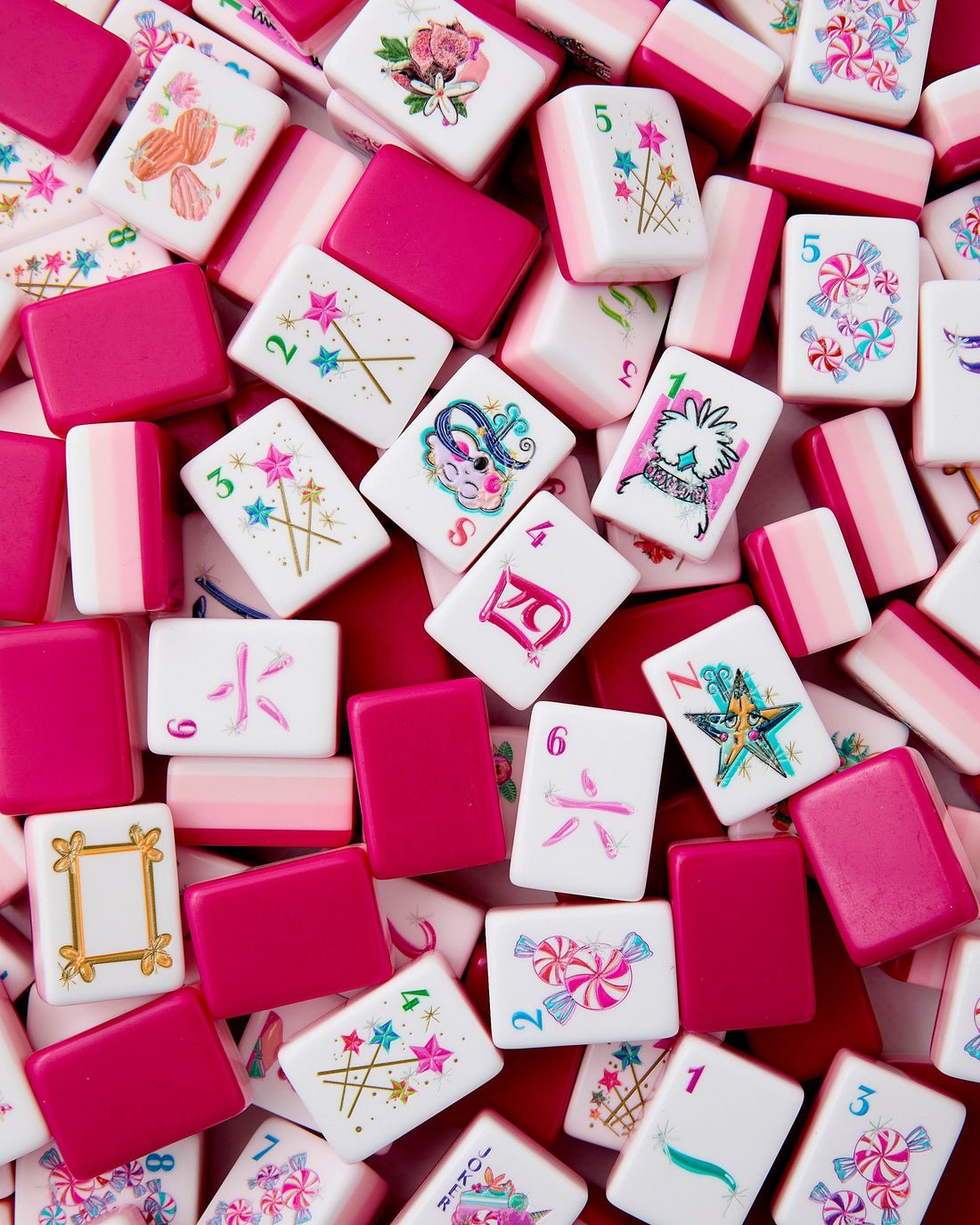 [Oh My Mahjong] Glitterville Mahjong Tiles - The Pink Pineapple 850