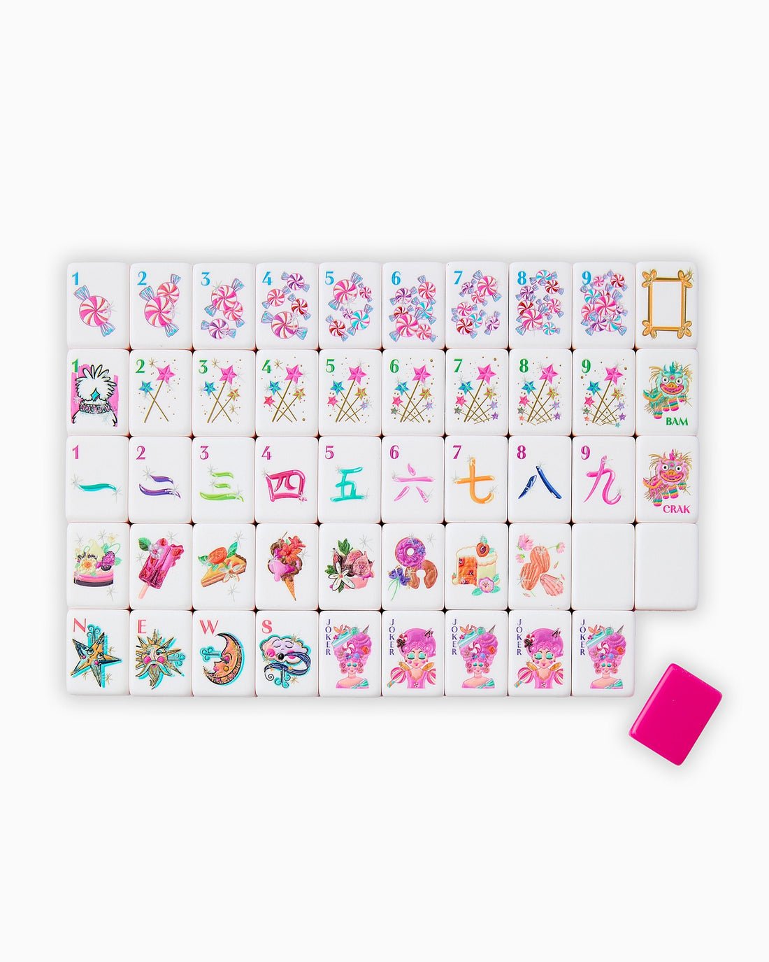 [Oh My Mahjong] Glitterville Mahjong Tiles - The Pink Pineapple 850