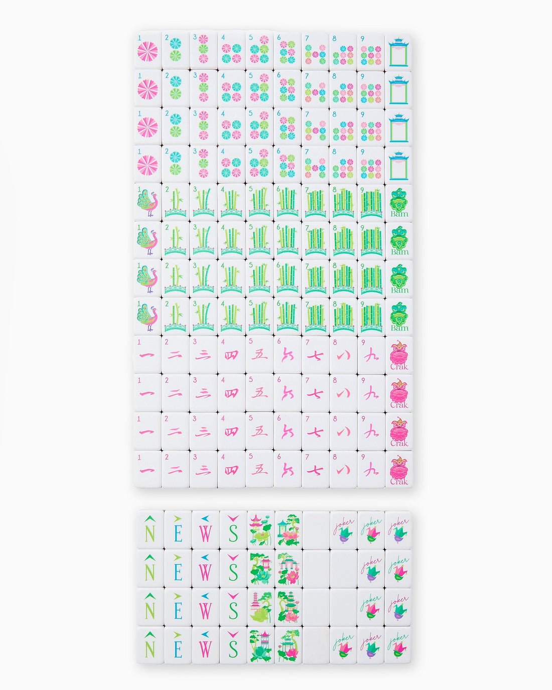 [OH MY MAHJONG] Glow Wild Mahjong Tiles - The Pink Pineapple 850