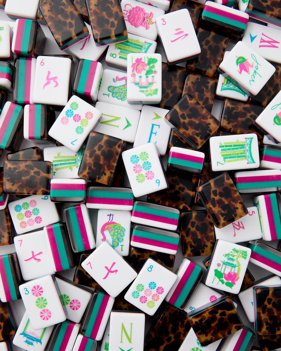 [OH MY MAHJONG] Glow Wild Mahjong Tiles - The Pink Pineapple 850