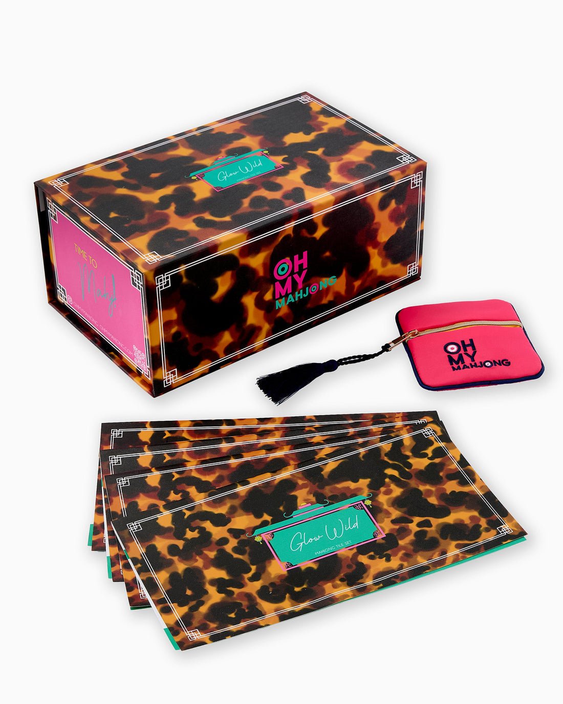 [OH MY MAHJONG] Glow Wild Mahjong Tiles - The Pink Pineapple 850