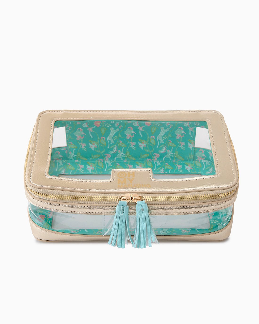 [Oh My Mahjong] Gold Mahjong Tile Storage Bag. - The Pink Pineapple 850