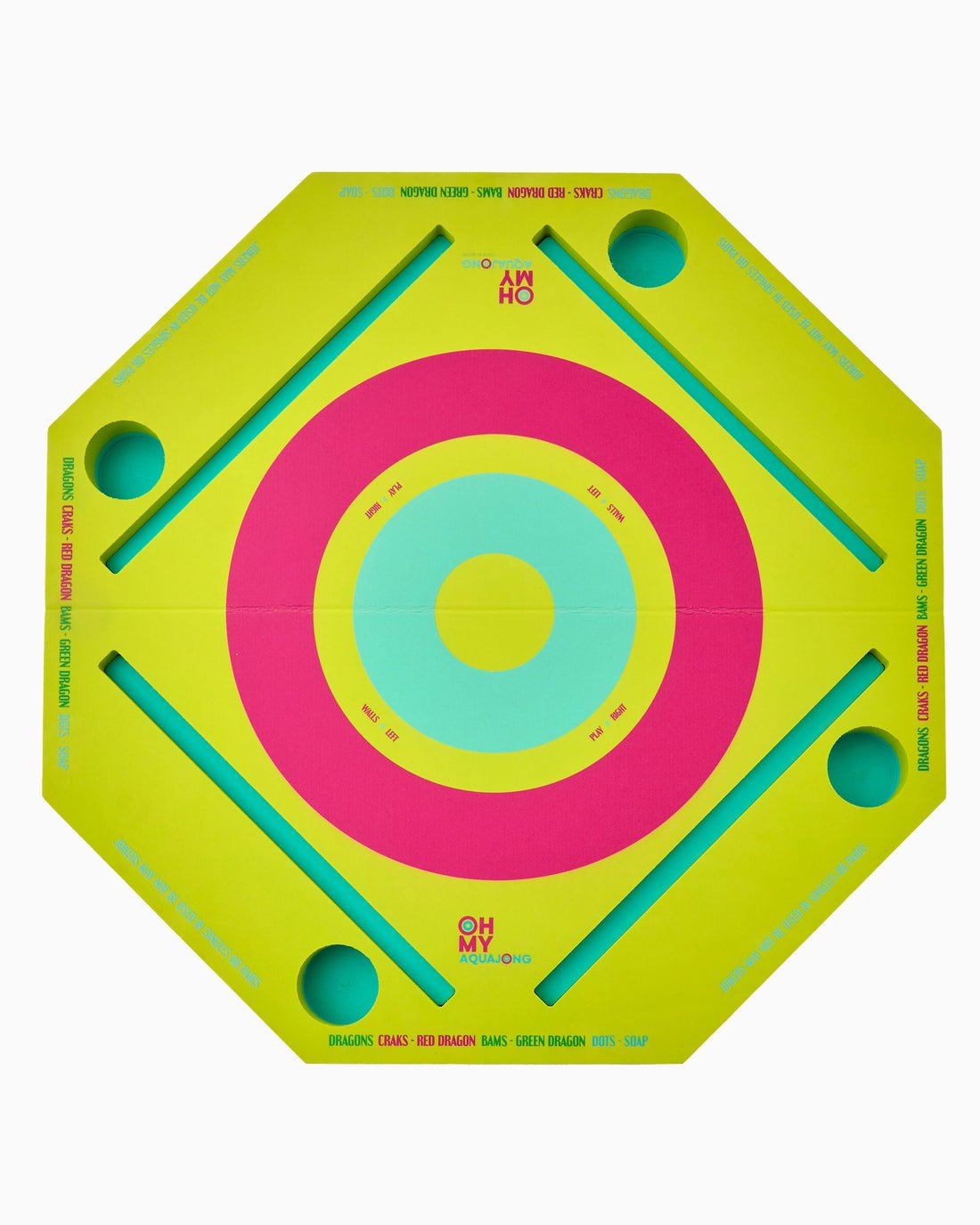 [Oh My Mahjong] Green Aqua Jong Pool Mat - The Pink Pineapple 850