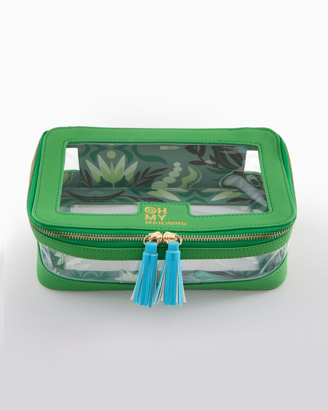 [Oh My Mahjong] Green Mahjong Tile Storage Bag - The Pink Pineapple 850