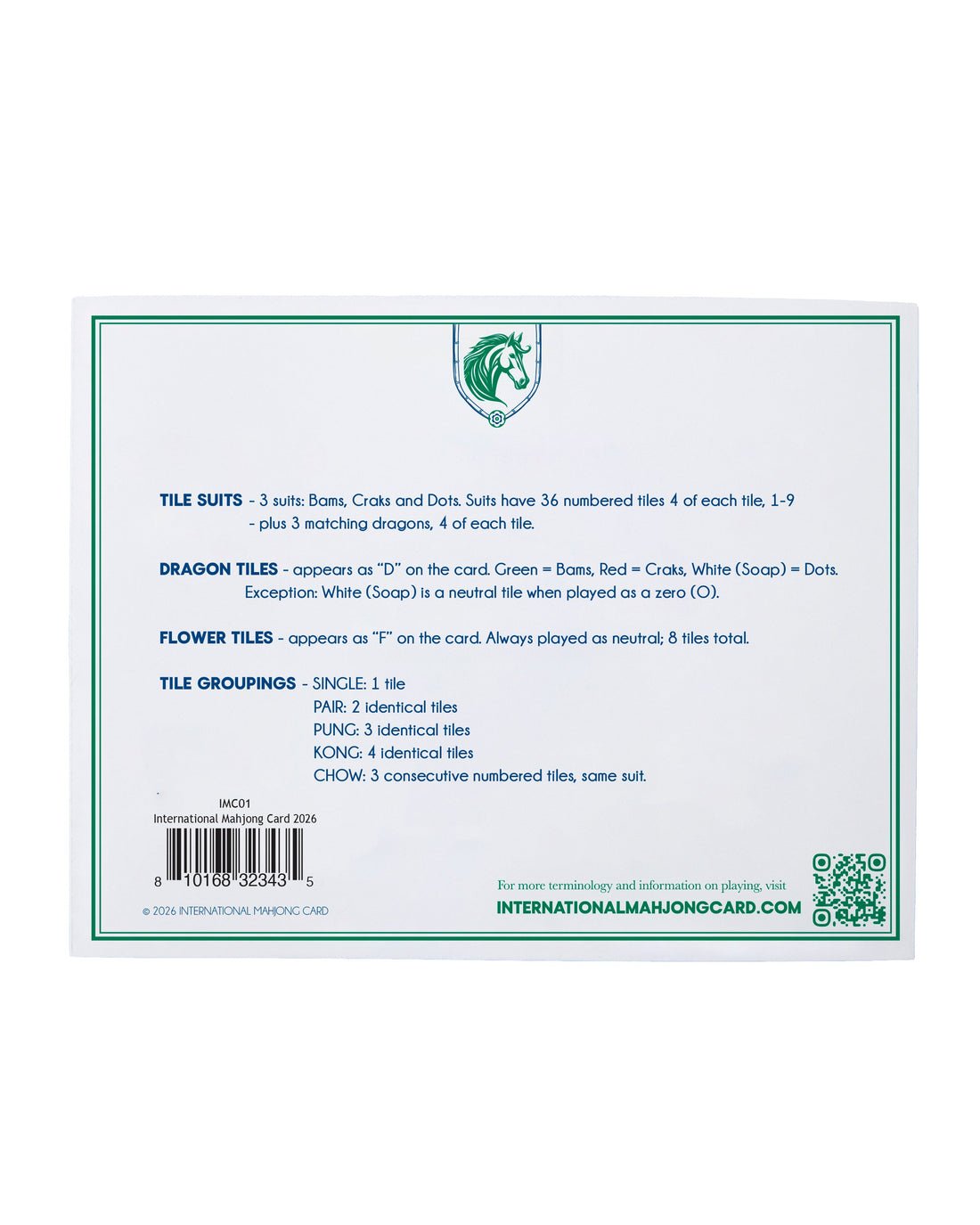 [Oh My Mahjong] International Mahjong Card - Preorder - The Pink Pineapple 850