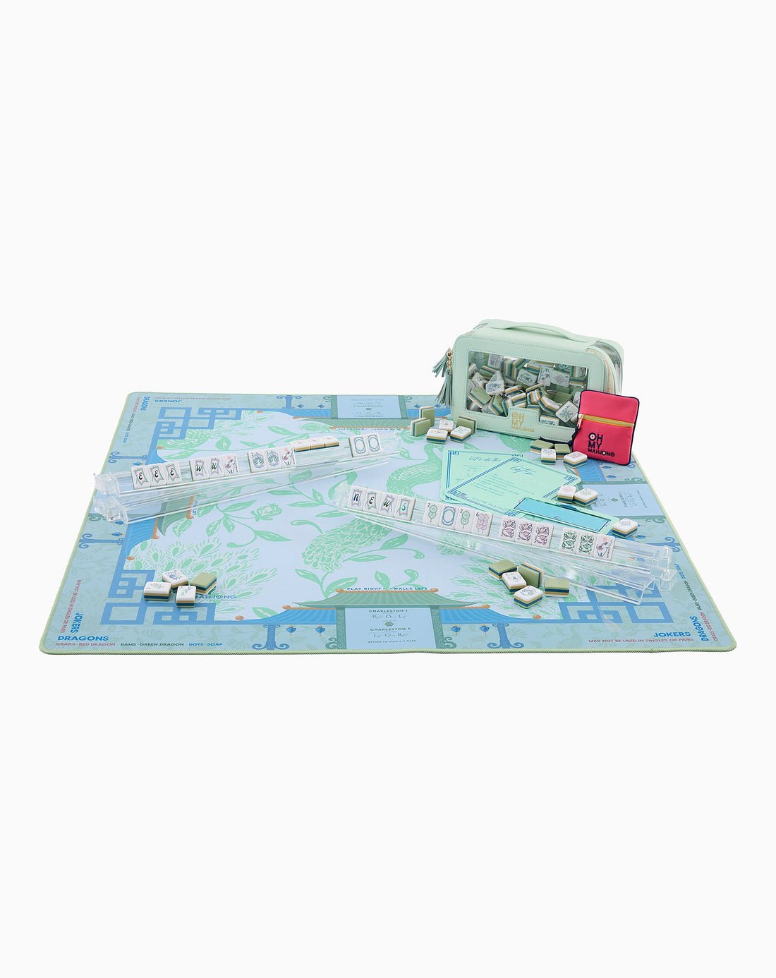 [Oh My Mahjong] Isla Mahjong Mat in Tube - The Pink Pineapple 850