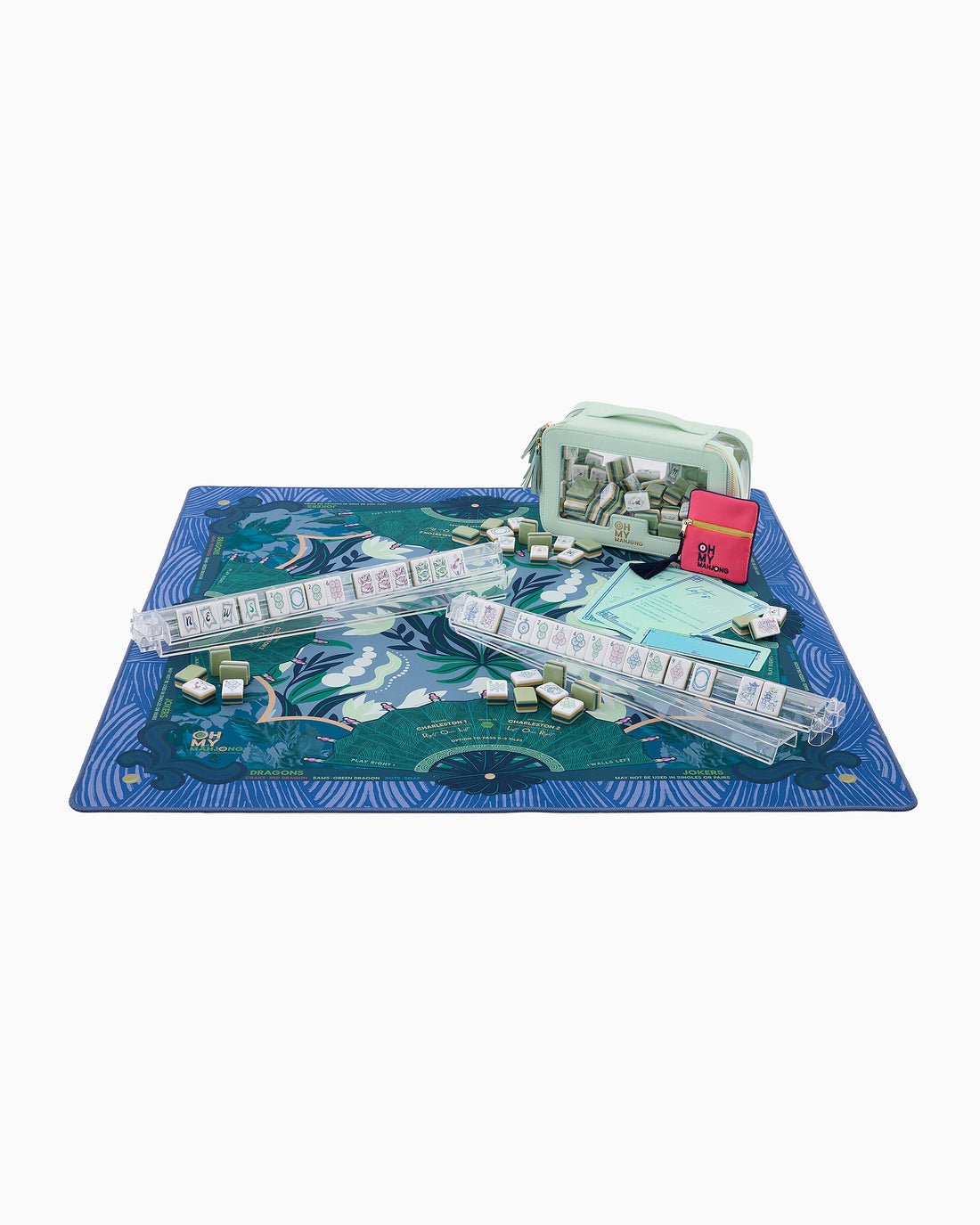[Oh My Mahjong] Jade Mahjong Mat - The Pink Pineapple 850