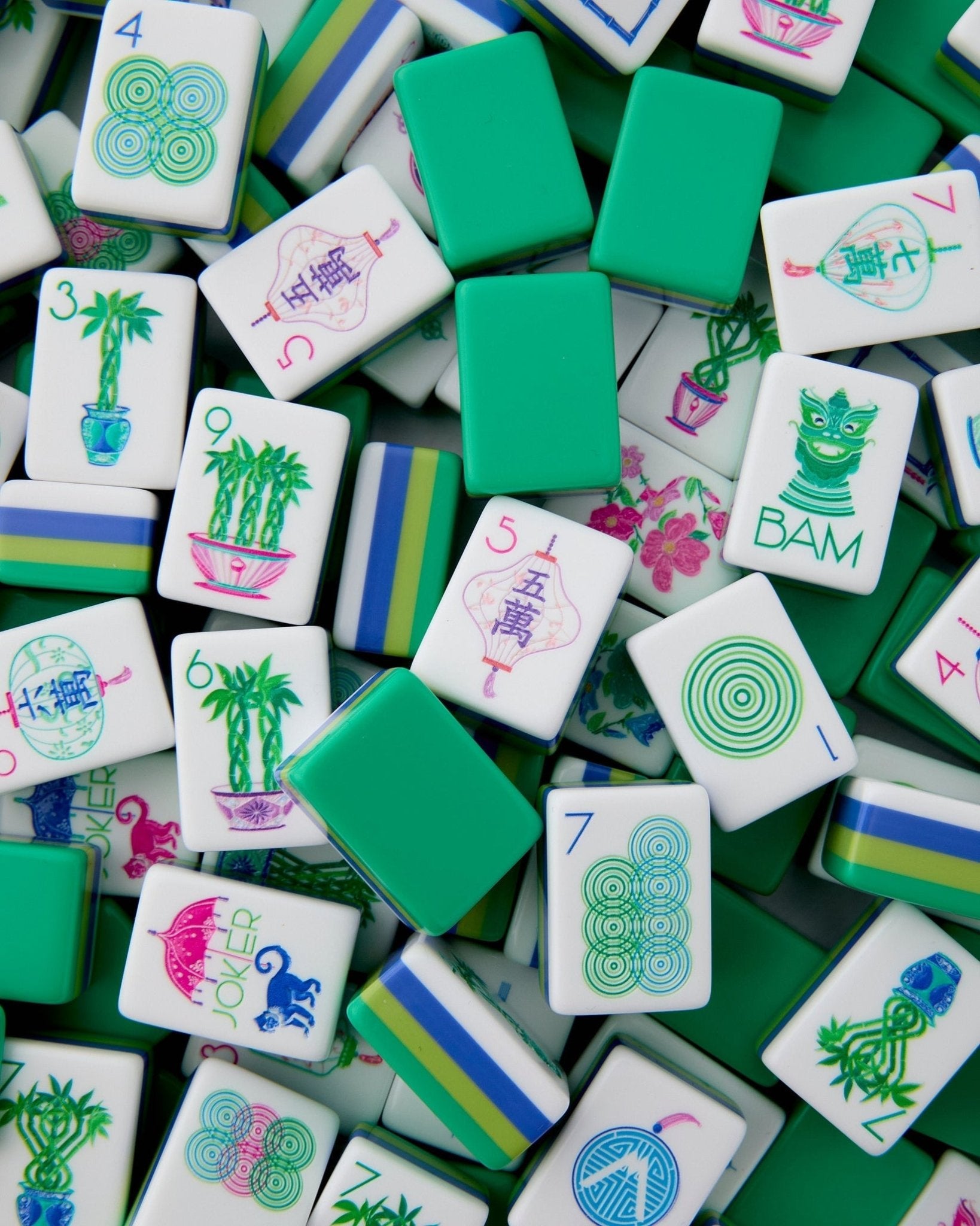 [Oh My Mahjong] Jasmine Mahjong Tiles. - The Pink Pineapple 850