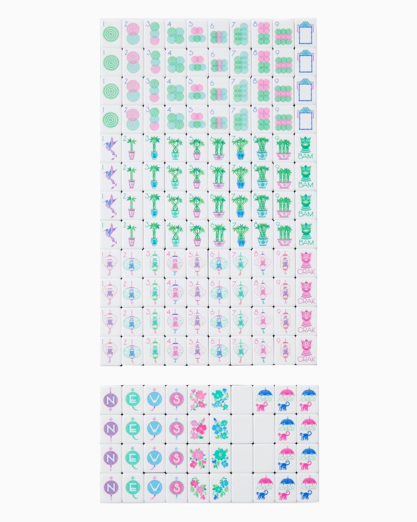 [Oh My Mahjong] Jasmine Mahjong Tiles. - The Pink Pineapple 850