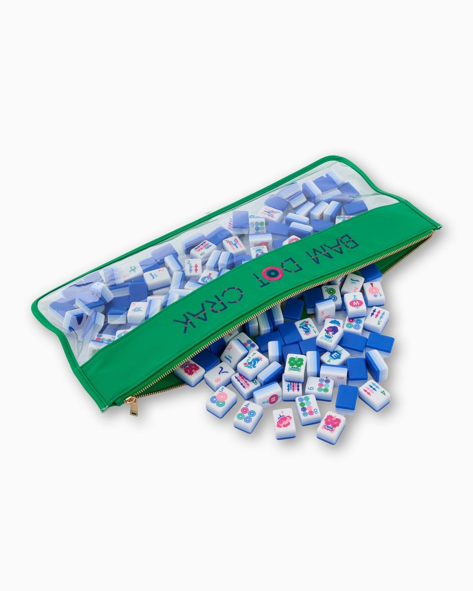 [Oh My Mahjong] Kelly Green Bam Dot Crak Bag - The Pink Pineapple 850