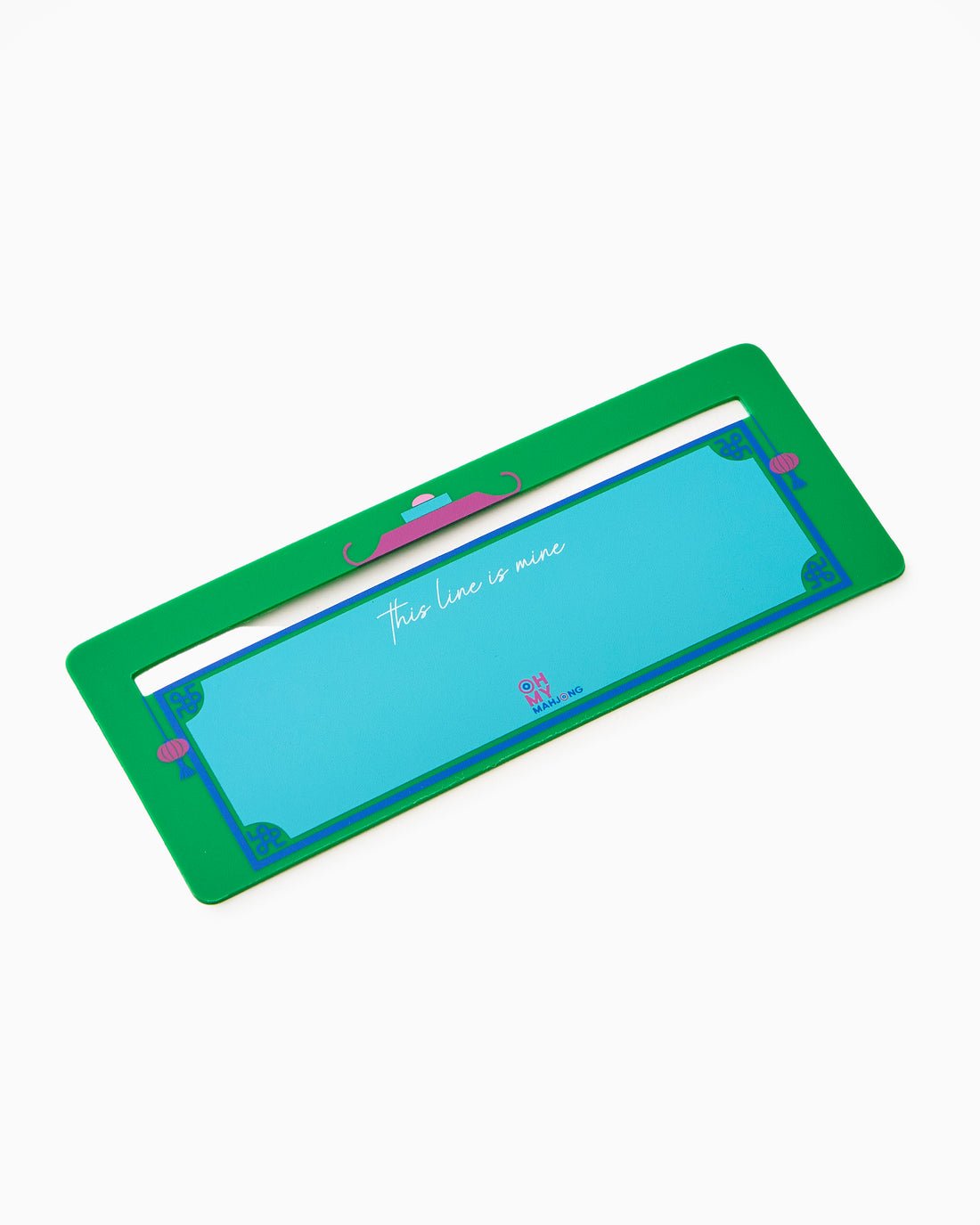 [Oh My Mahjong] Kelly Green Mahjong Line Finder - The Pink Pineapple 850