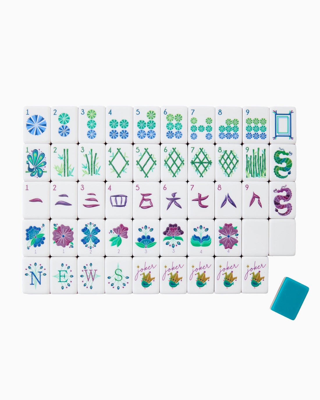 [Oh My Mahjong] Lagoon Mahjong Tiles - The Pink Pineapple 850