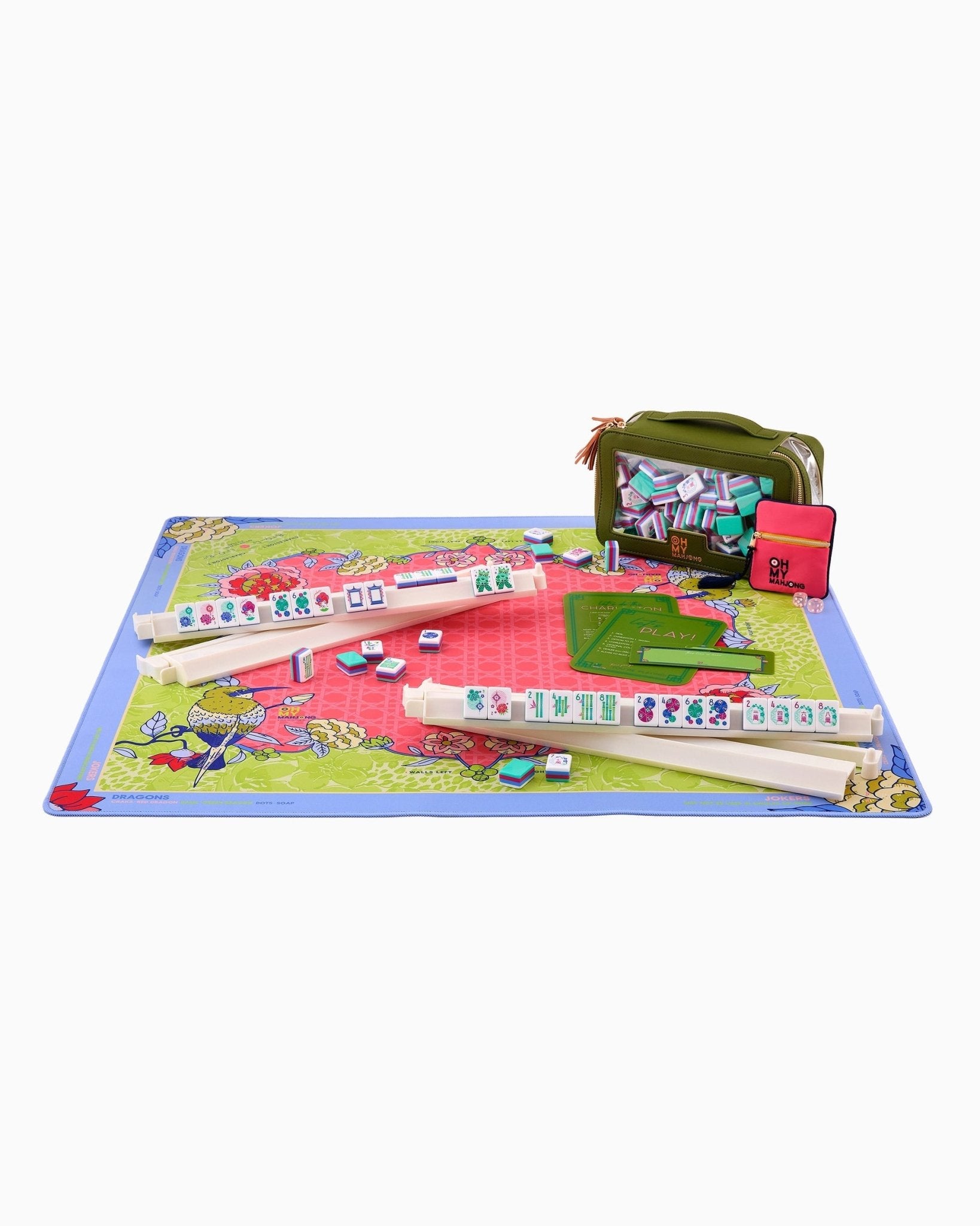 [Oh My Mahjong] Larkspur Mahjong Mat in Tube - The Pink Pineapple 850