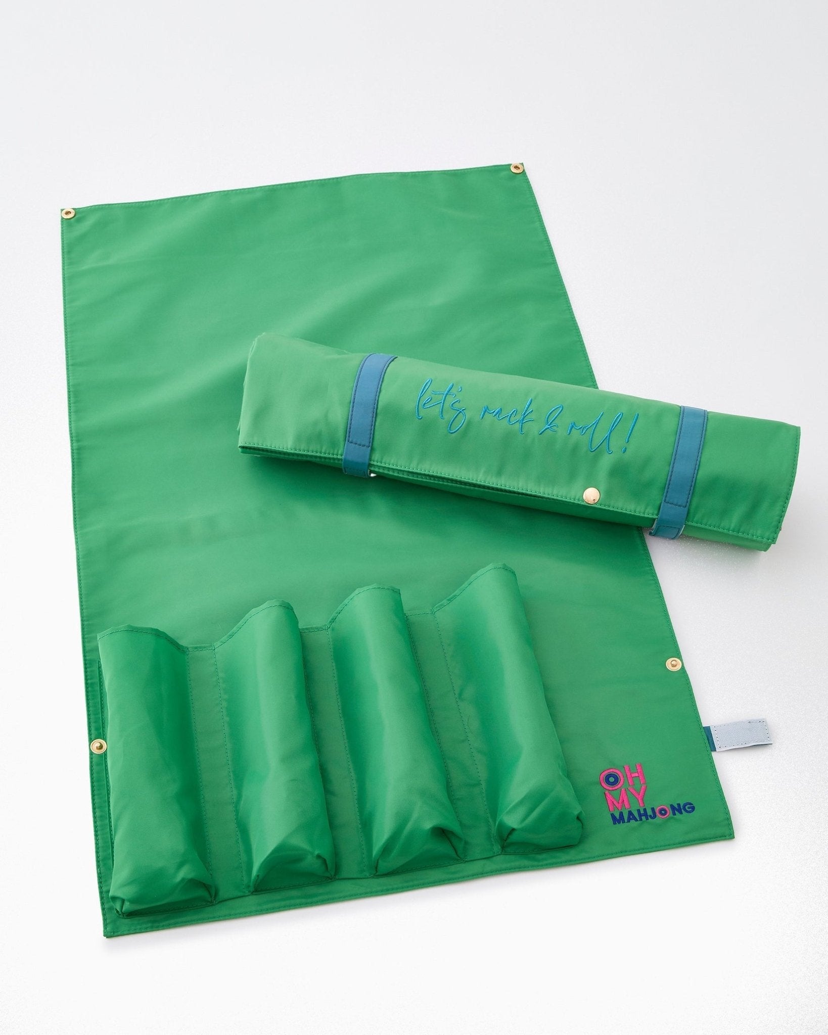 [Oh My Mahjong] Let’s Rack & Roll Bag in Kelly Green - The Pink Pineapple 850