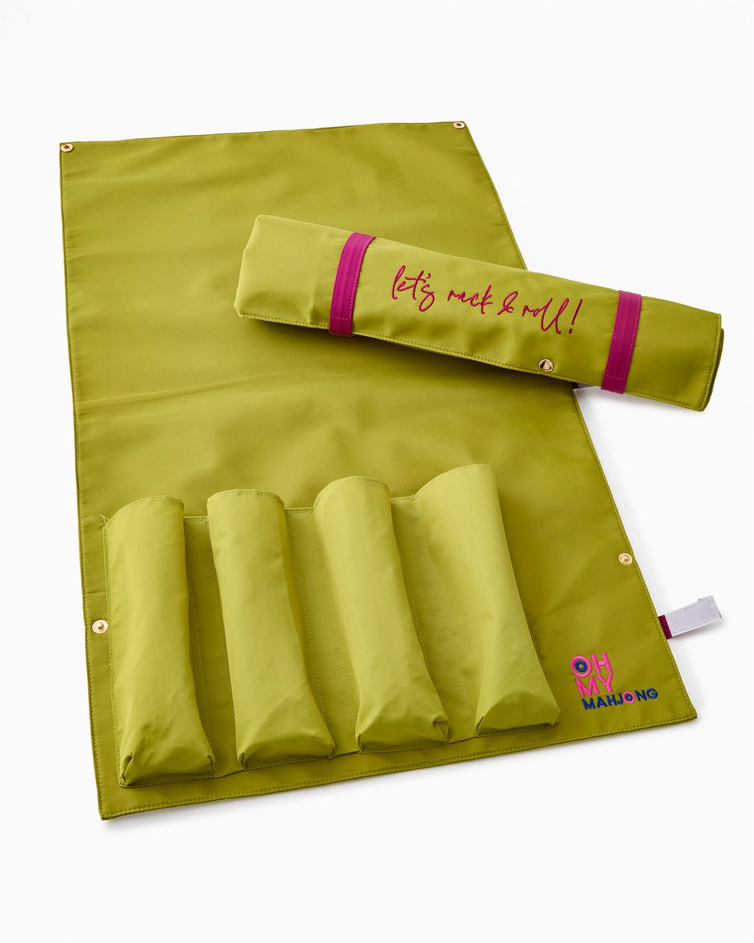 [Oh My Mahjong] Let’s Rack & Roll Mahjong Bag in Olive - The Pink Pineapple 850