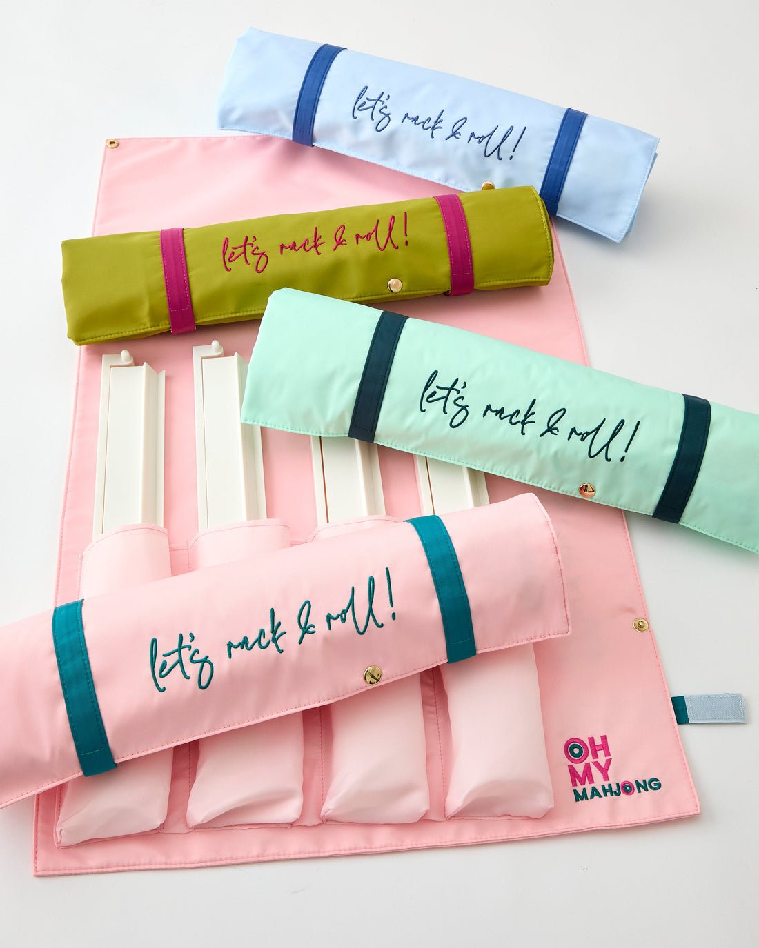 [Oh My Mahjong] Let’s Rack & Roll Mahjong Bag in Olive - The Pink Pineapple 850