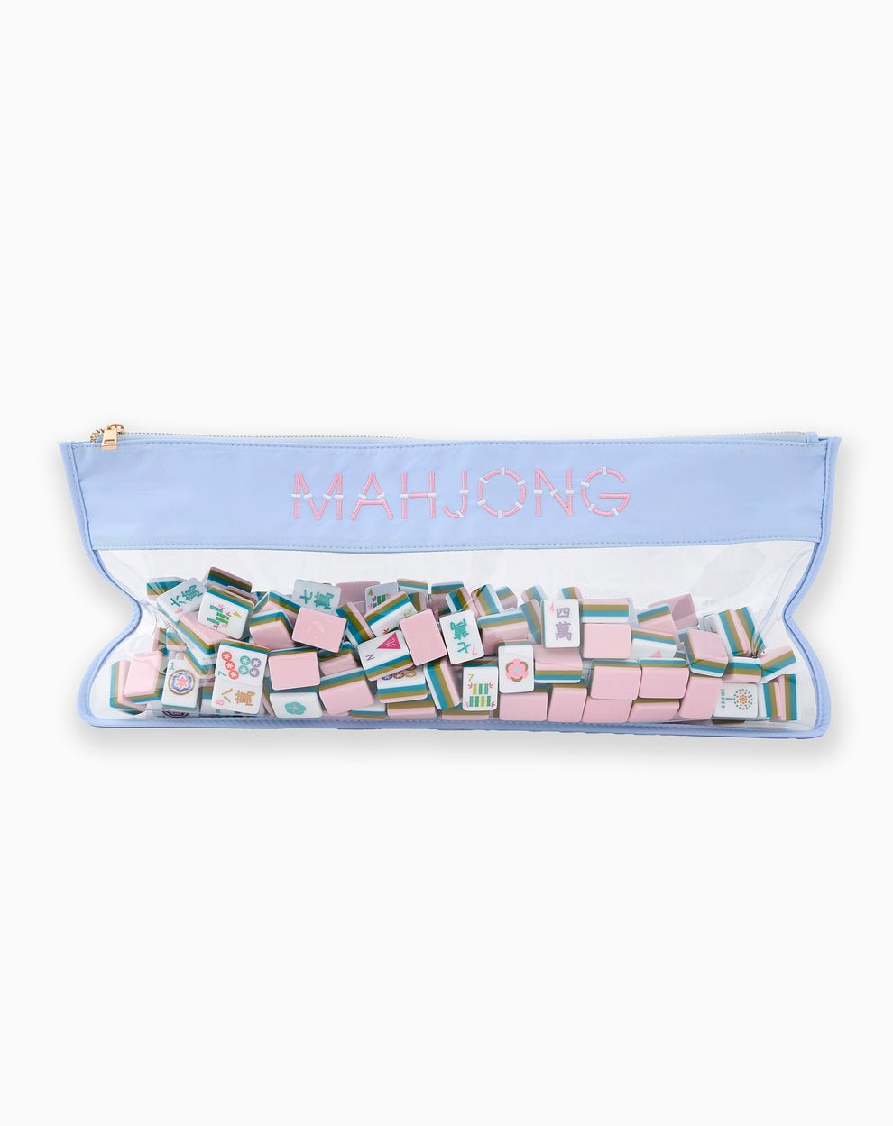 [Oh My Mahjong] Light Blue Bamboo Mahjong Bag. - The Pink Pineapple 850