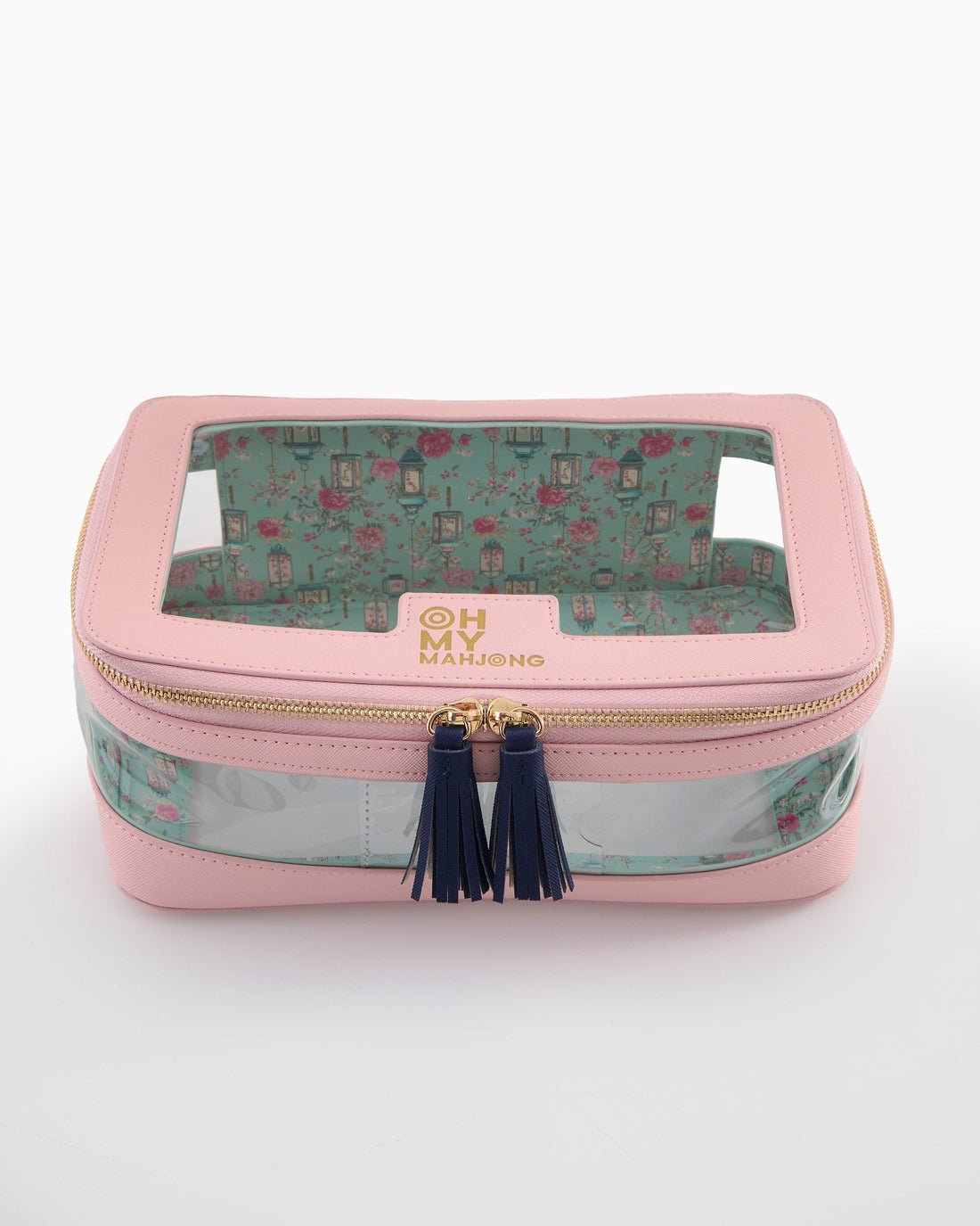 [Oh My Mahjong] Light Pink Mahjong Tile Storage Bag - The Pink Pineapple 850