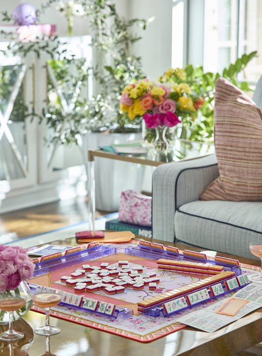 [Oh My Mahjong] Lilac Mahjong Racks with Pusher Set - The Pink Pineapple 850