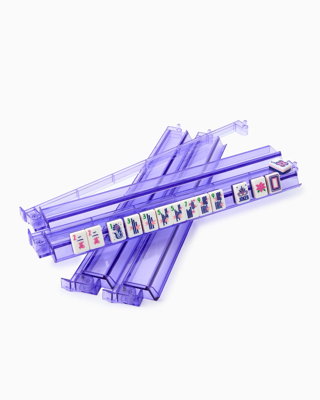 [Oh My Mahjong] Lilac Mahjong Racks with Pusher Set - The Pink Pineapple 850