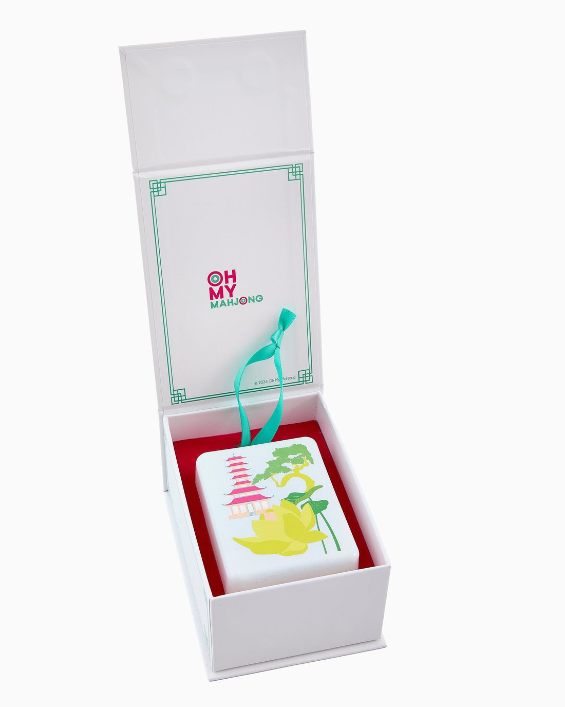[Oh My Mahjong] Lotus Pagoda Tile Ornament - The Pink Pineapple 850