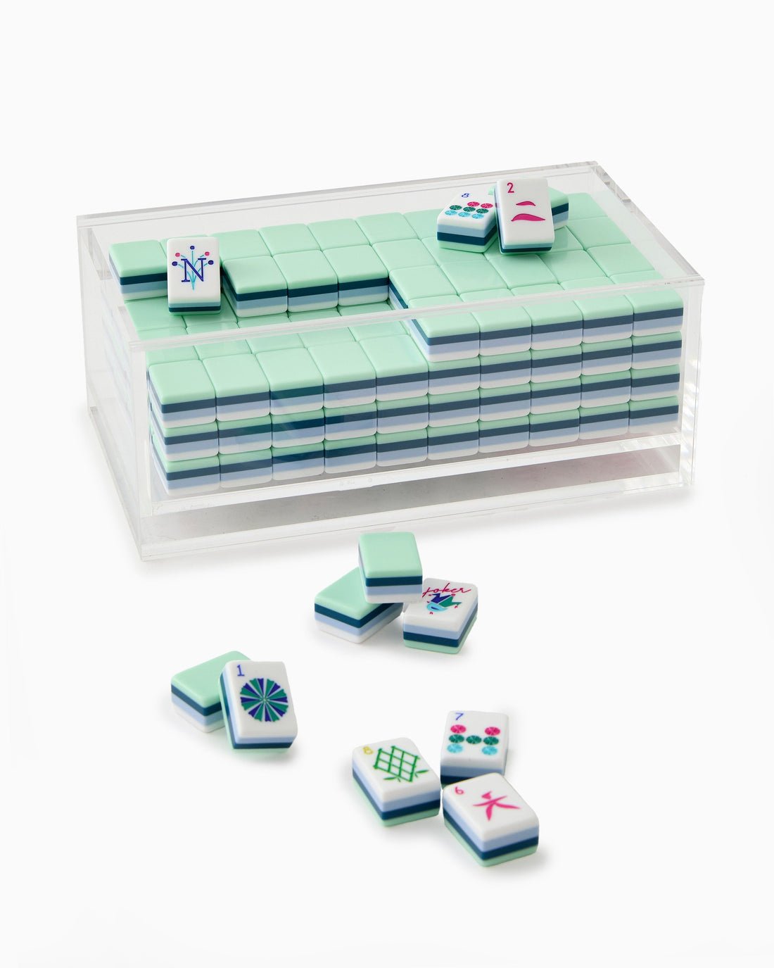 [Oh My Mahjong] Mahjong Acrylic Display Tile Box - The Pink Pineapple 850